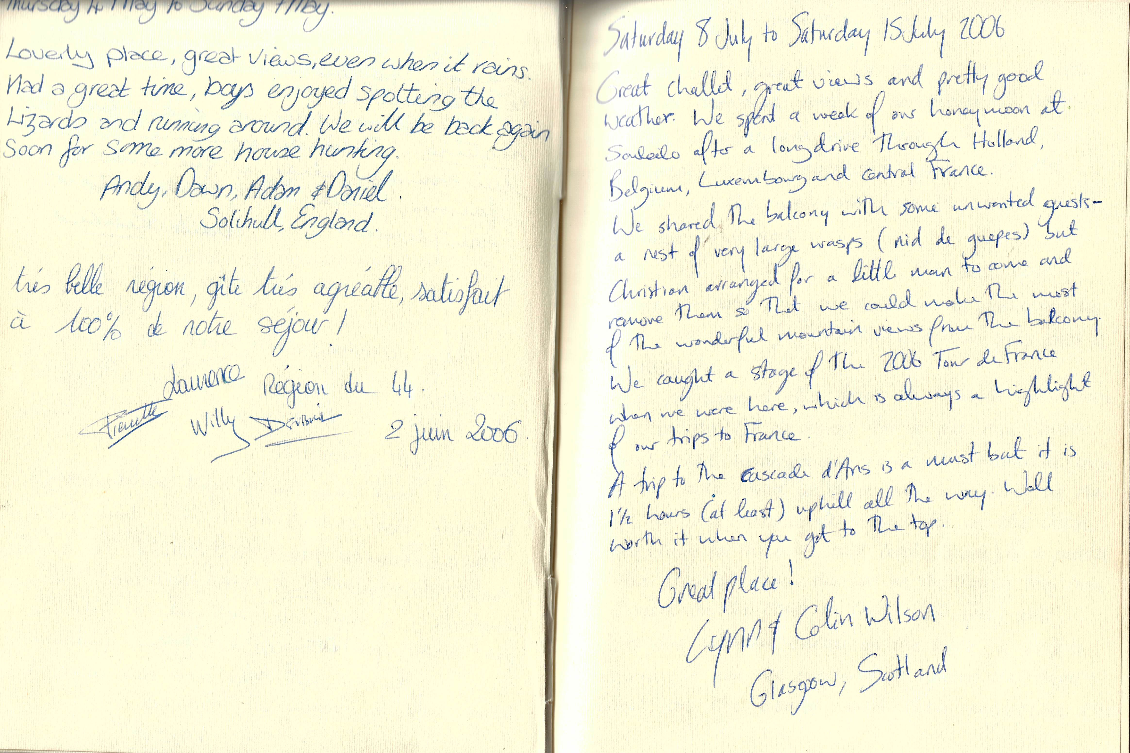 Guestbook image gite ariege