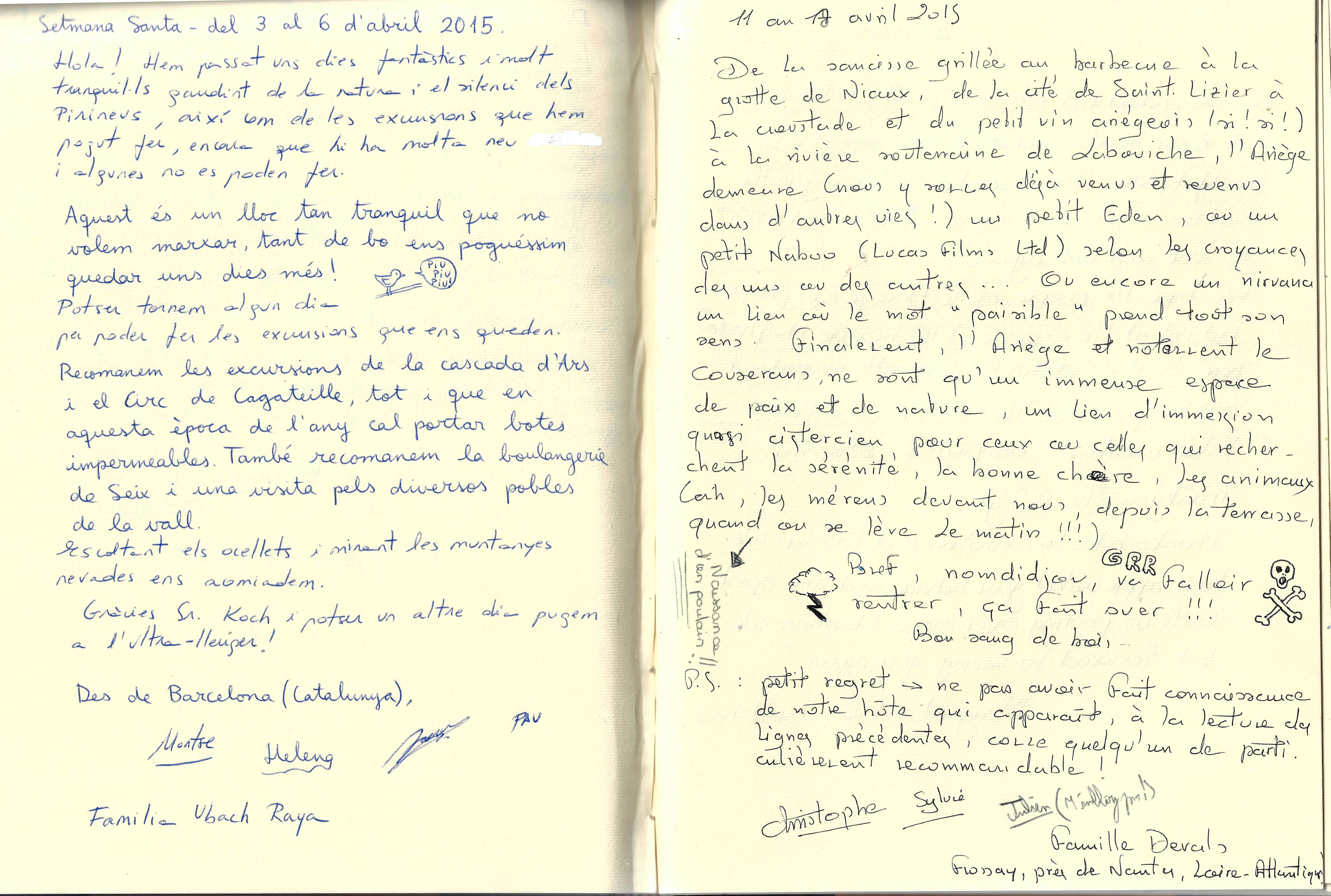 Guestbook image gite ariege