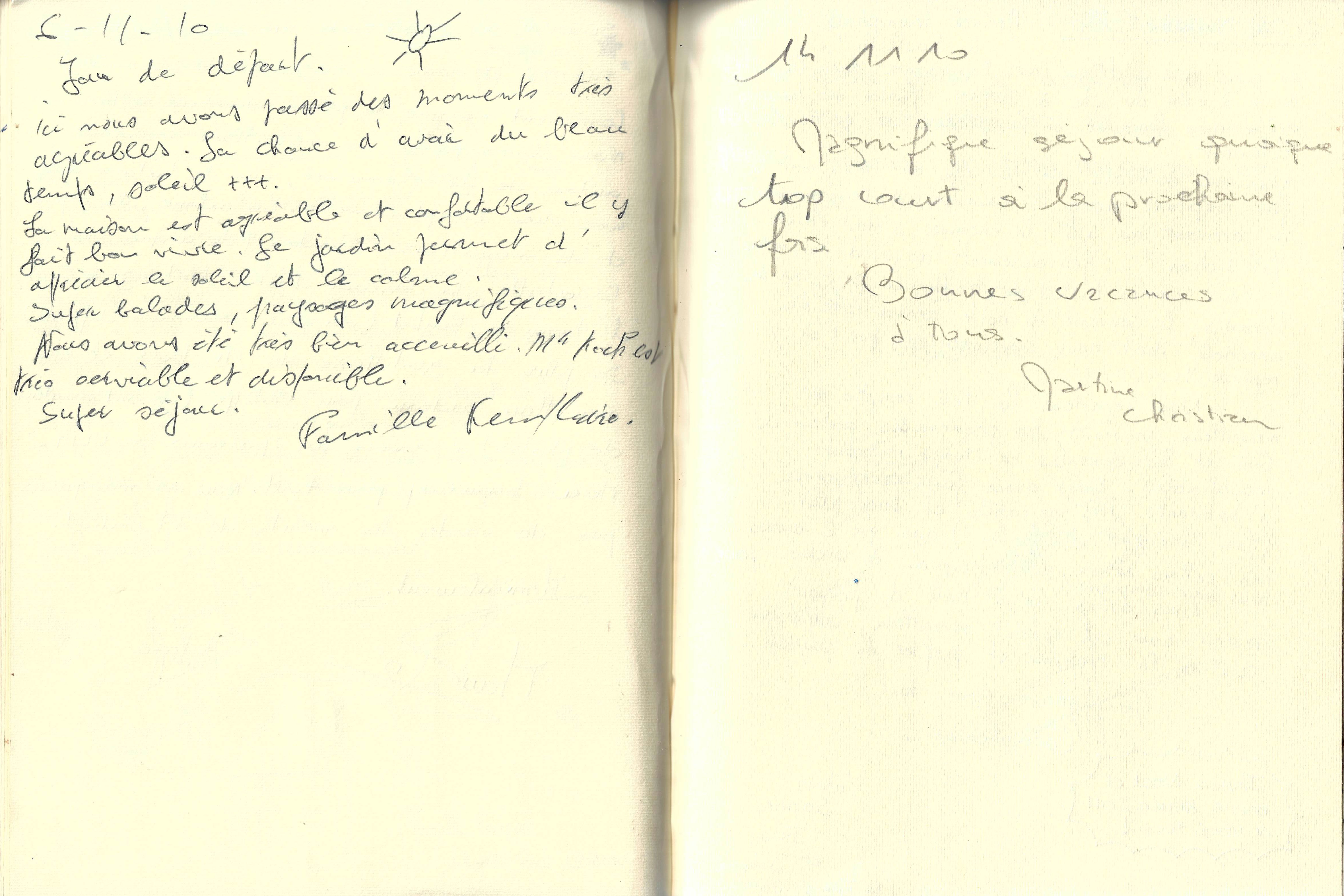 Guestbook image gite ariege