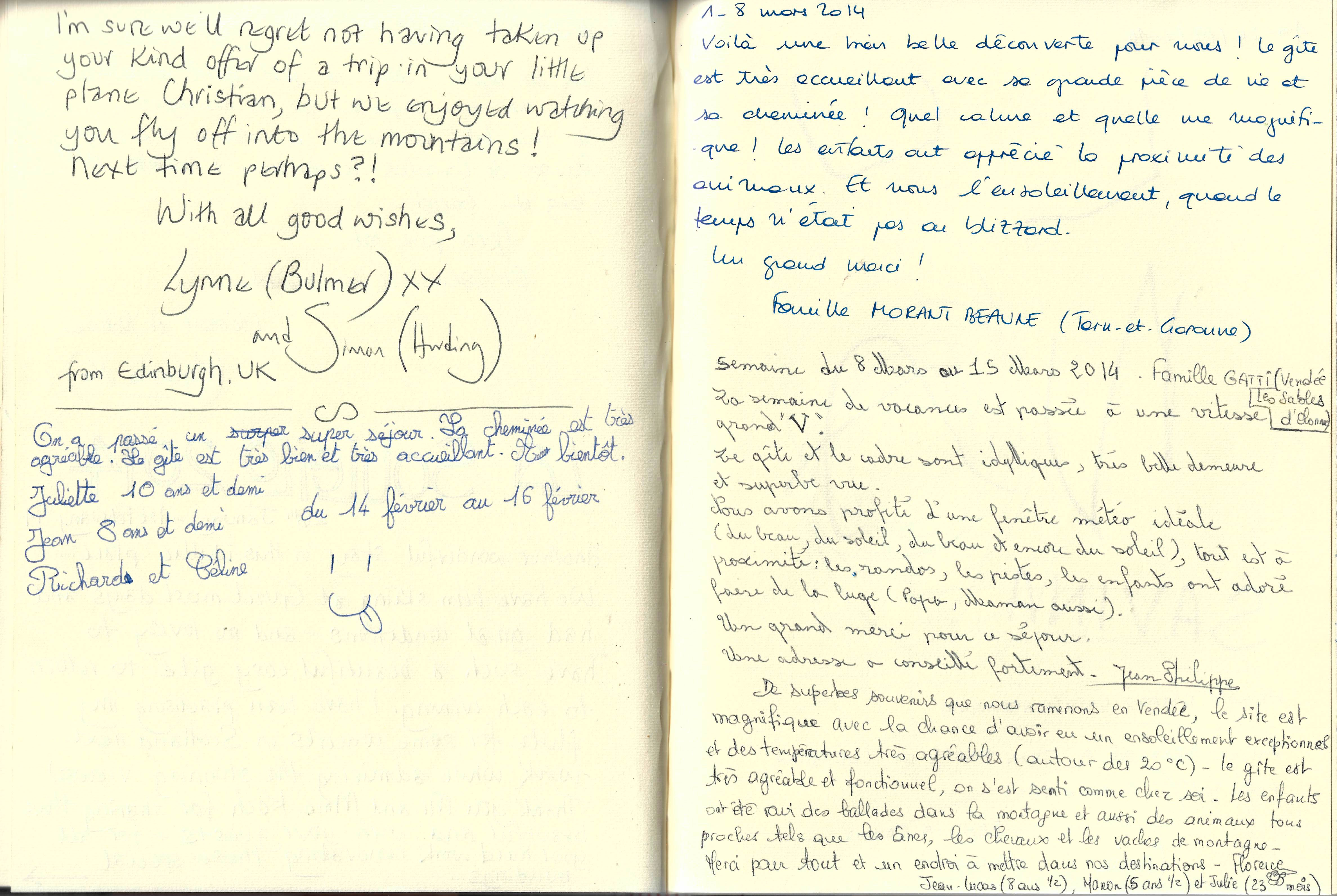 Guestbook image gite ariege