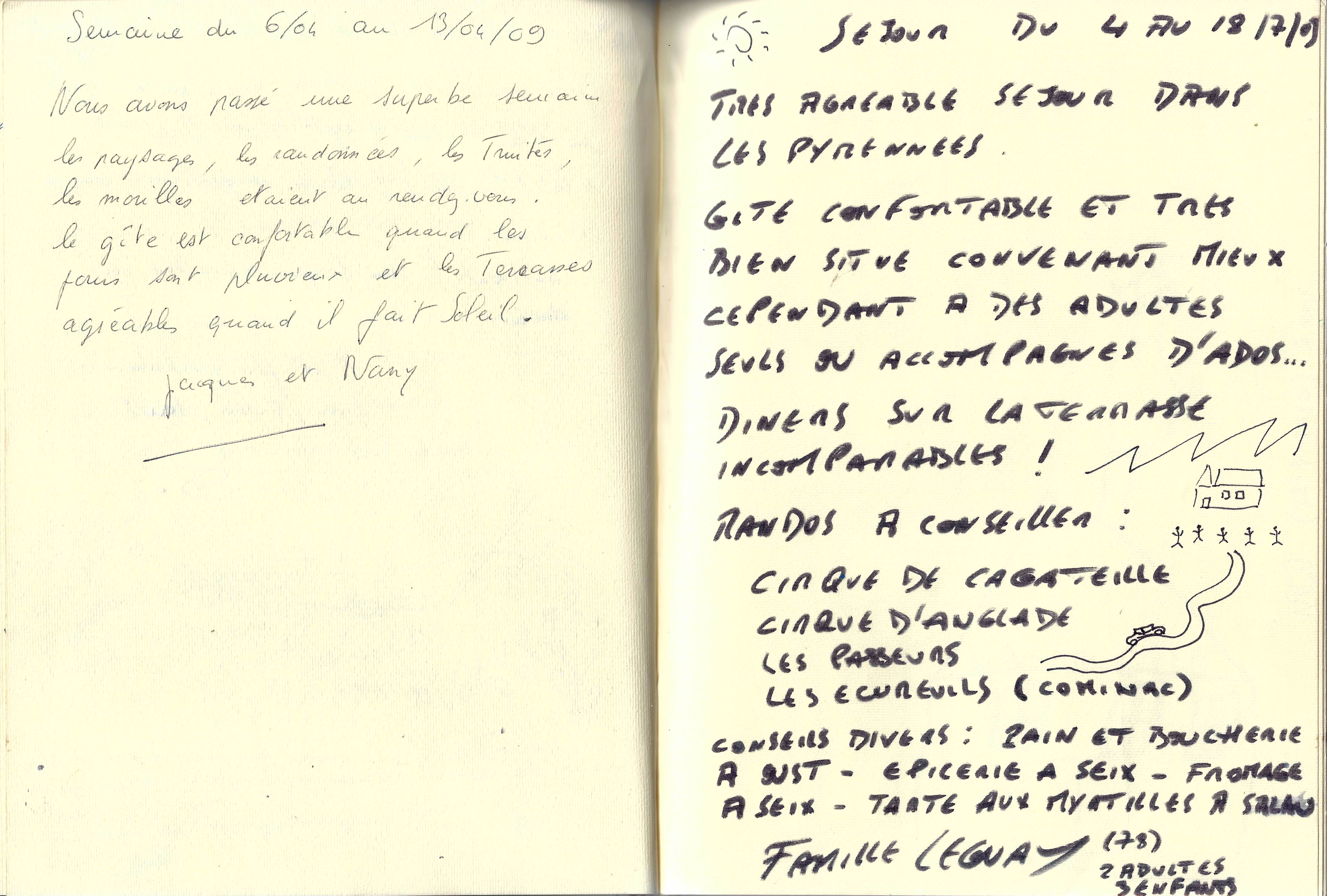 Guestbook image gite ariege