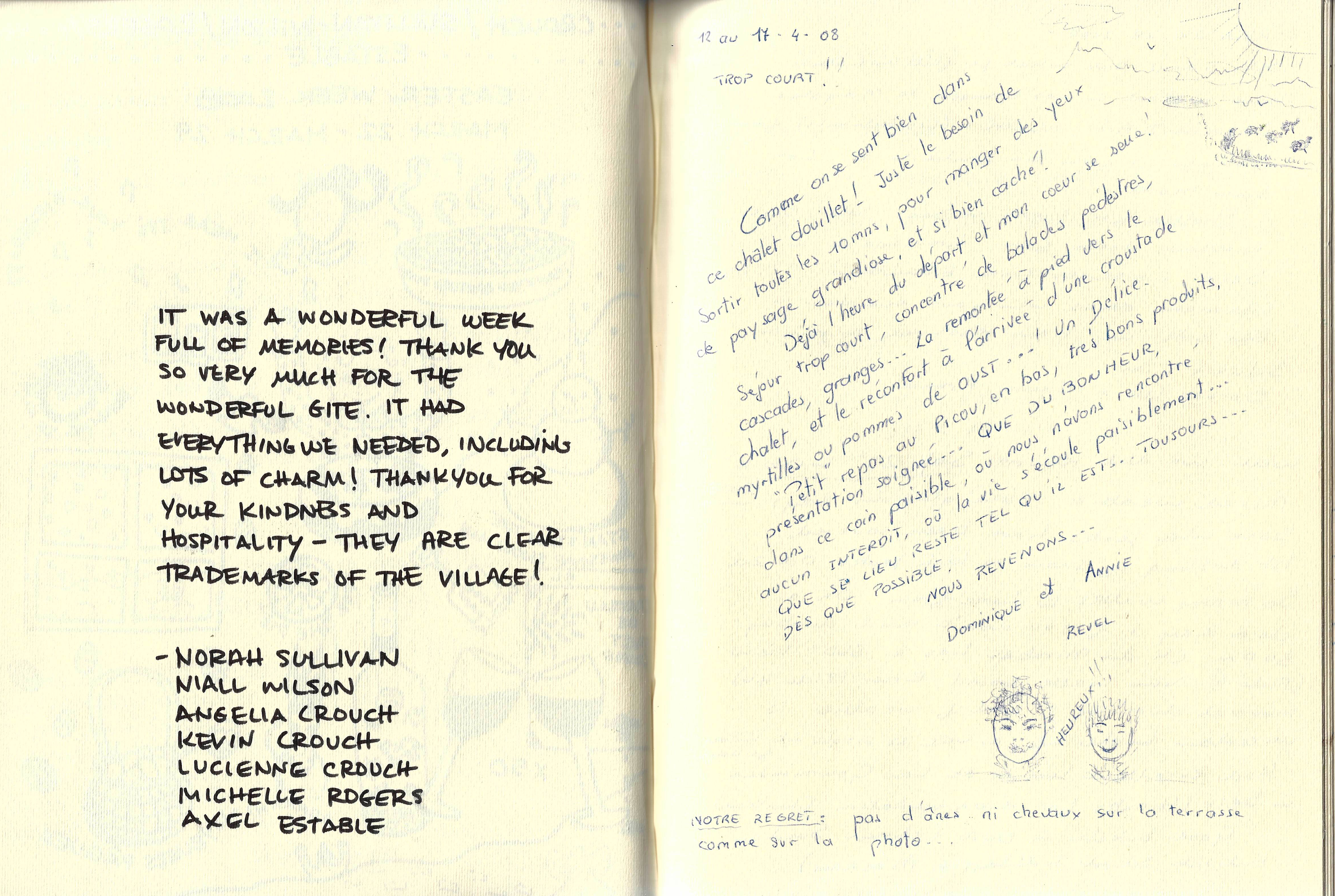 Guestbook image gite ariege