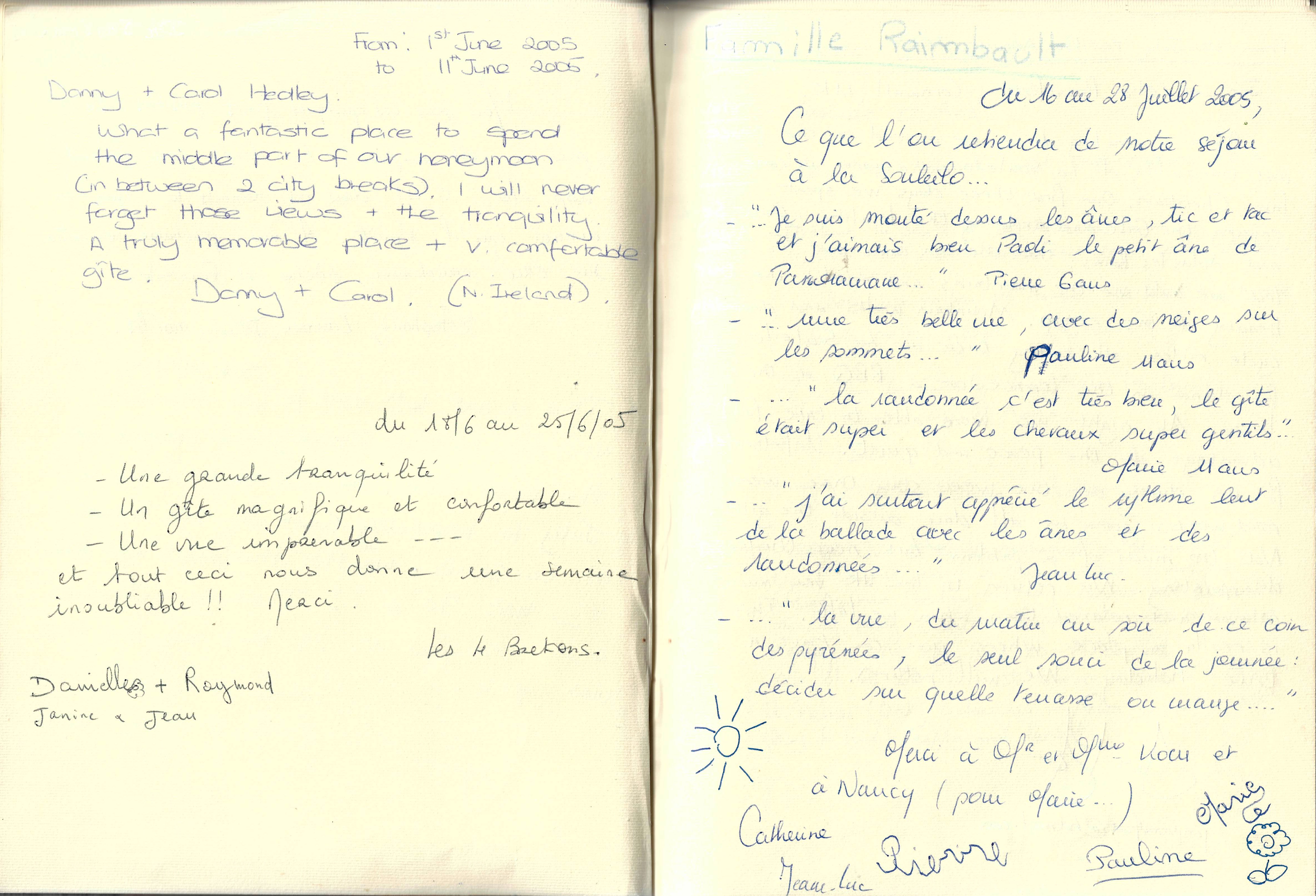 Guestbook image gite ariege