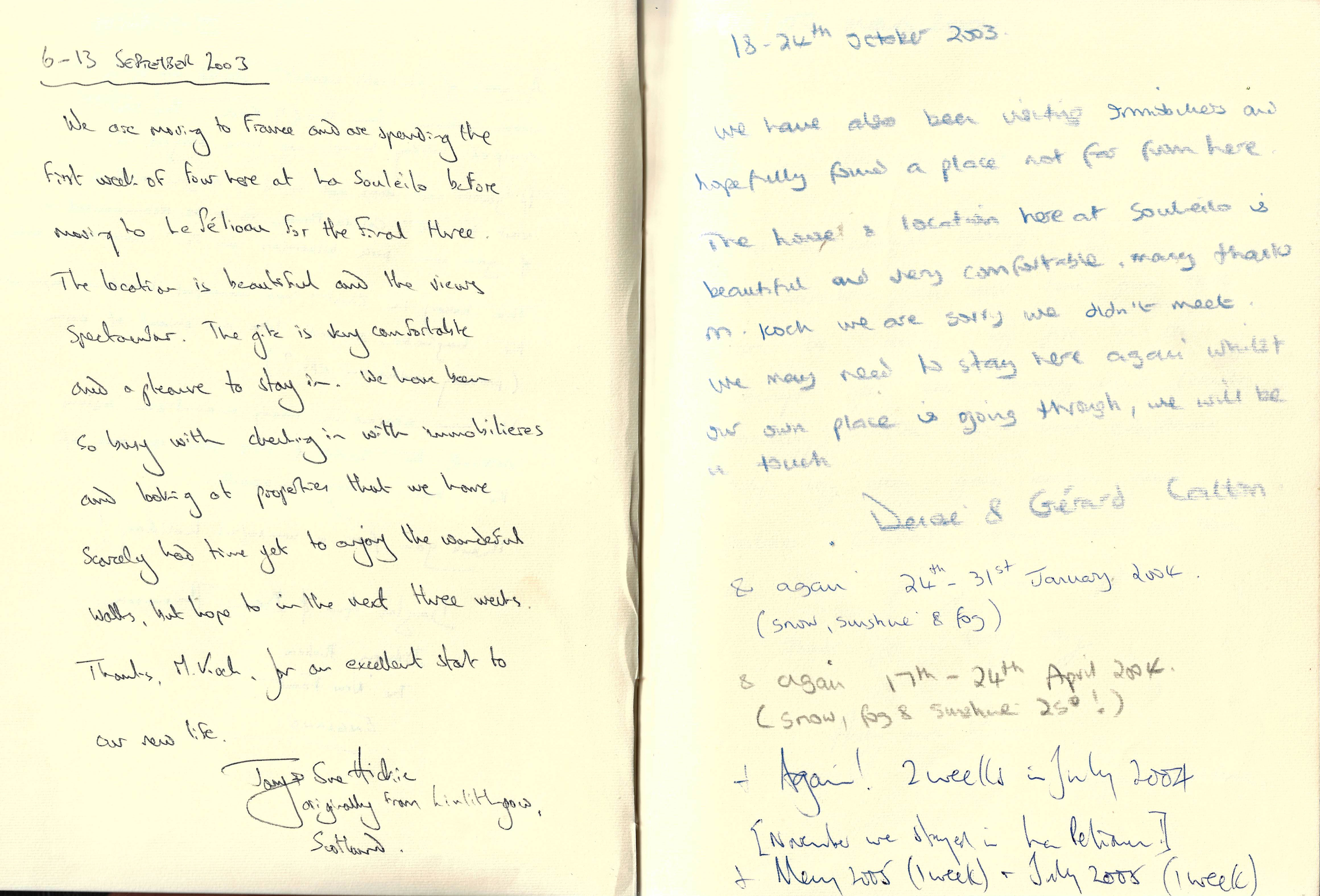 Guestbook image gite ariege