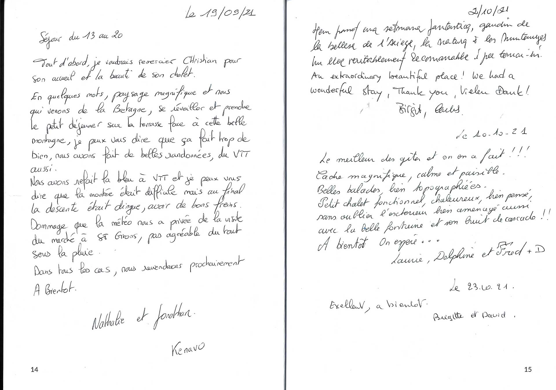 Guestbook image gite ariege