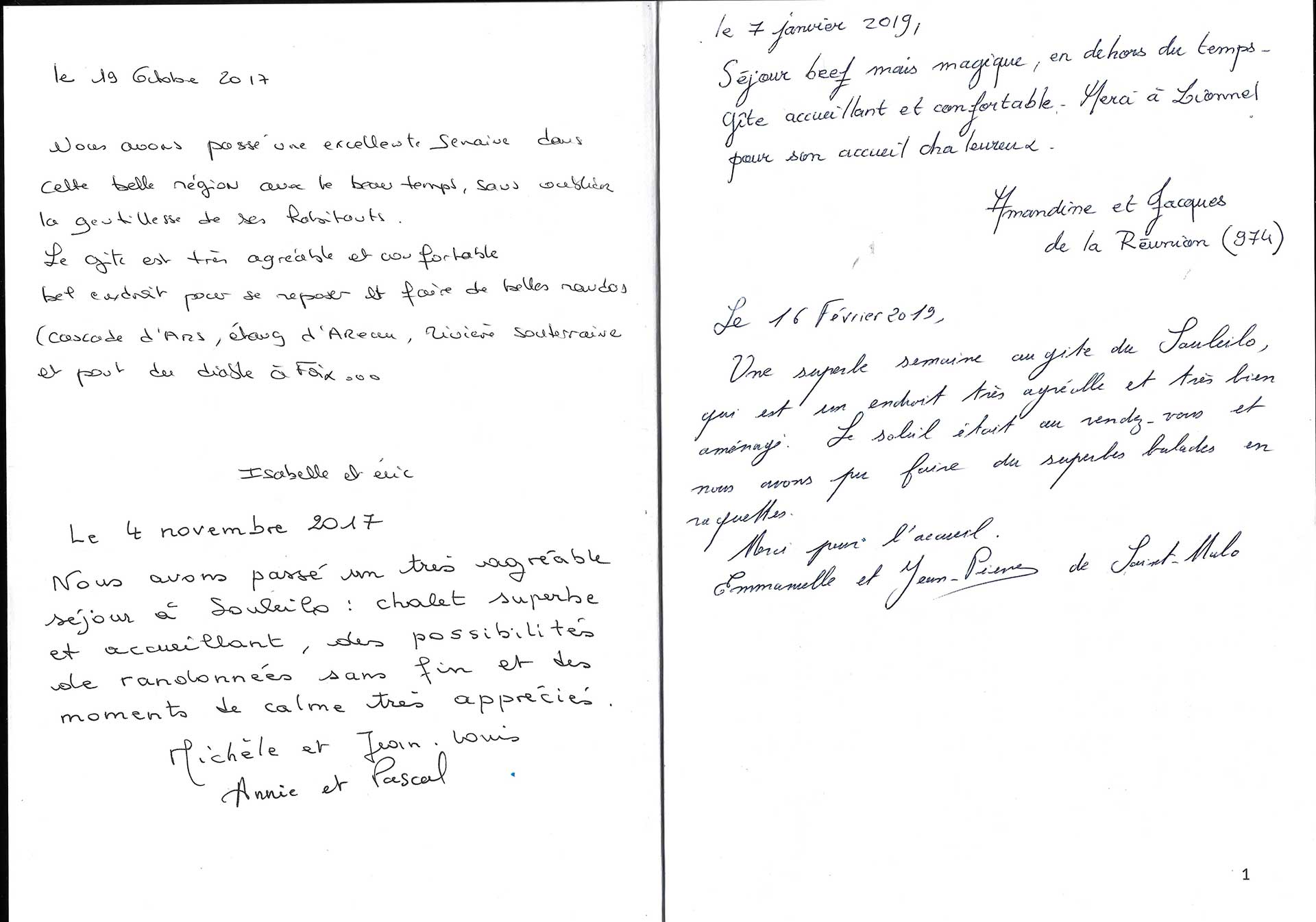 Guestbook image gite ariege