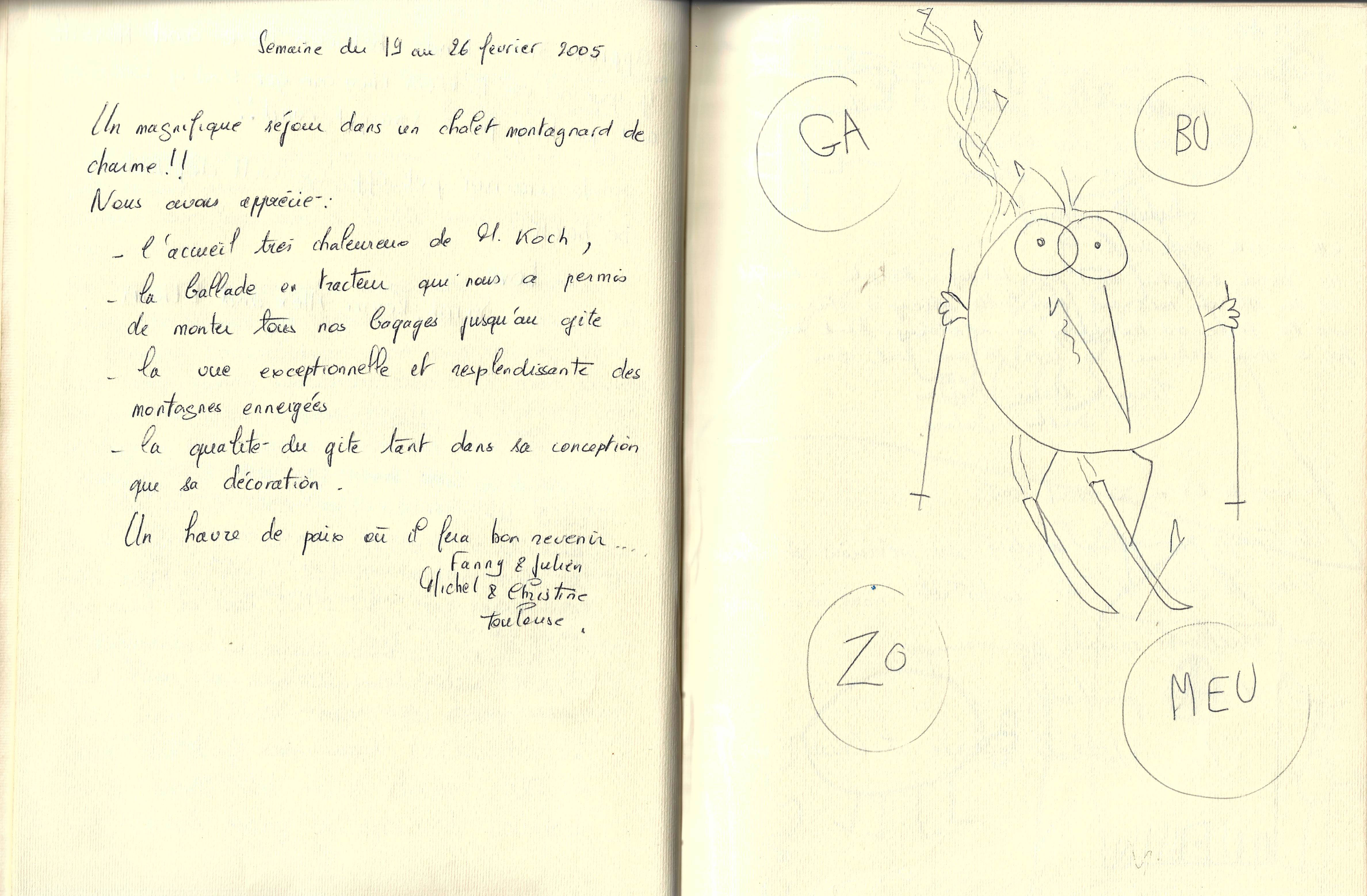 Guestbook image gite ariege