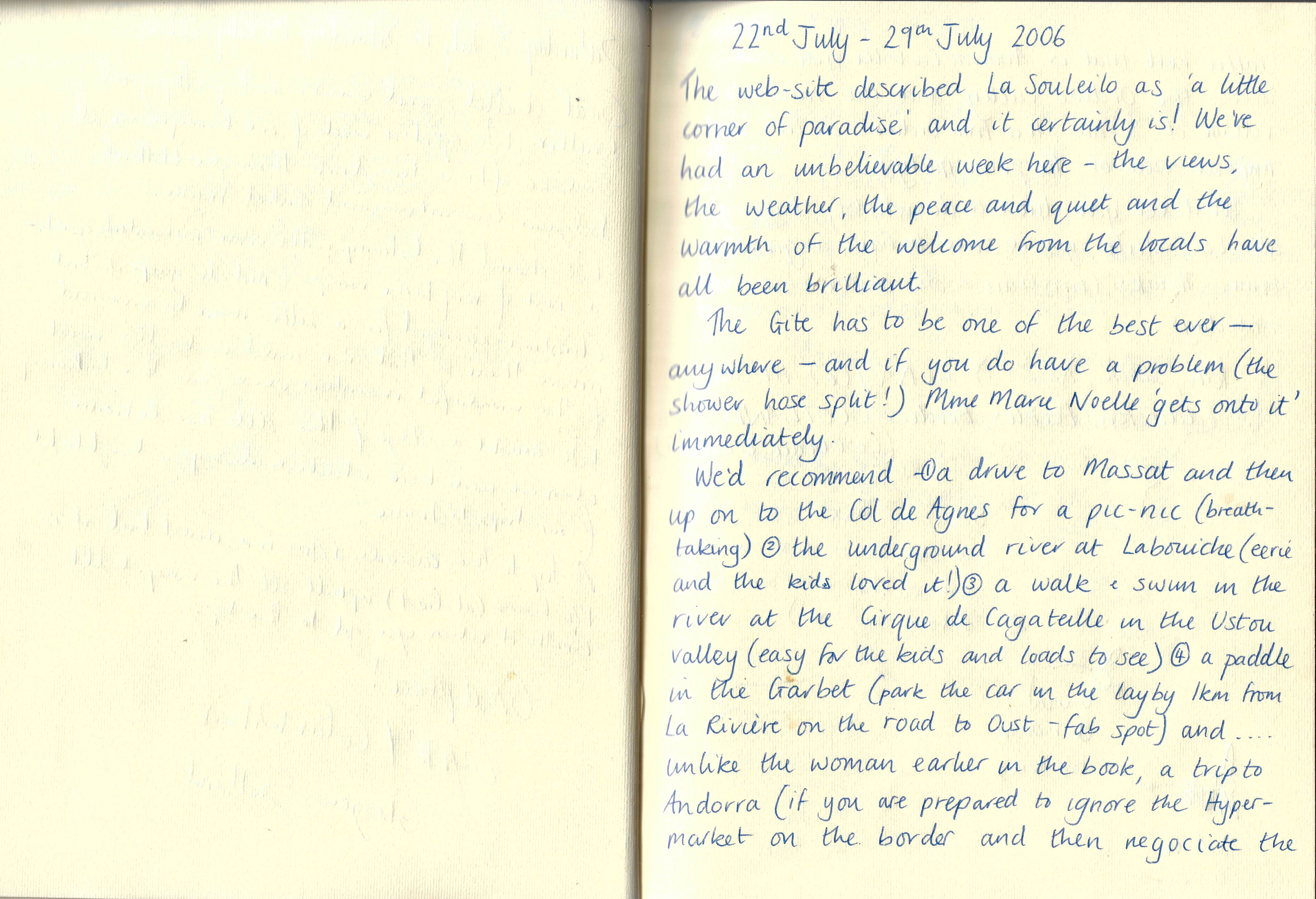 Guestbook image gite ariege