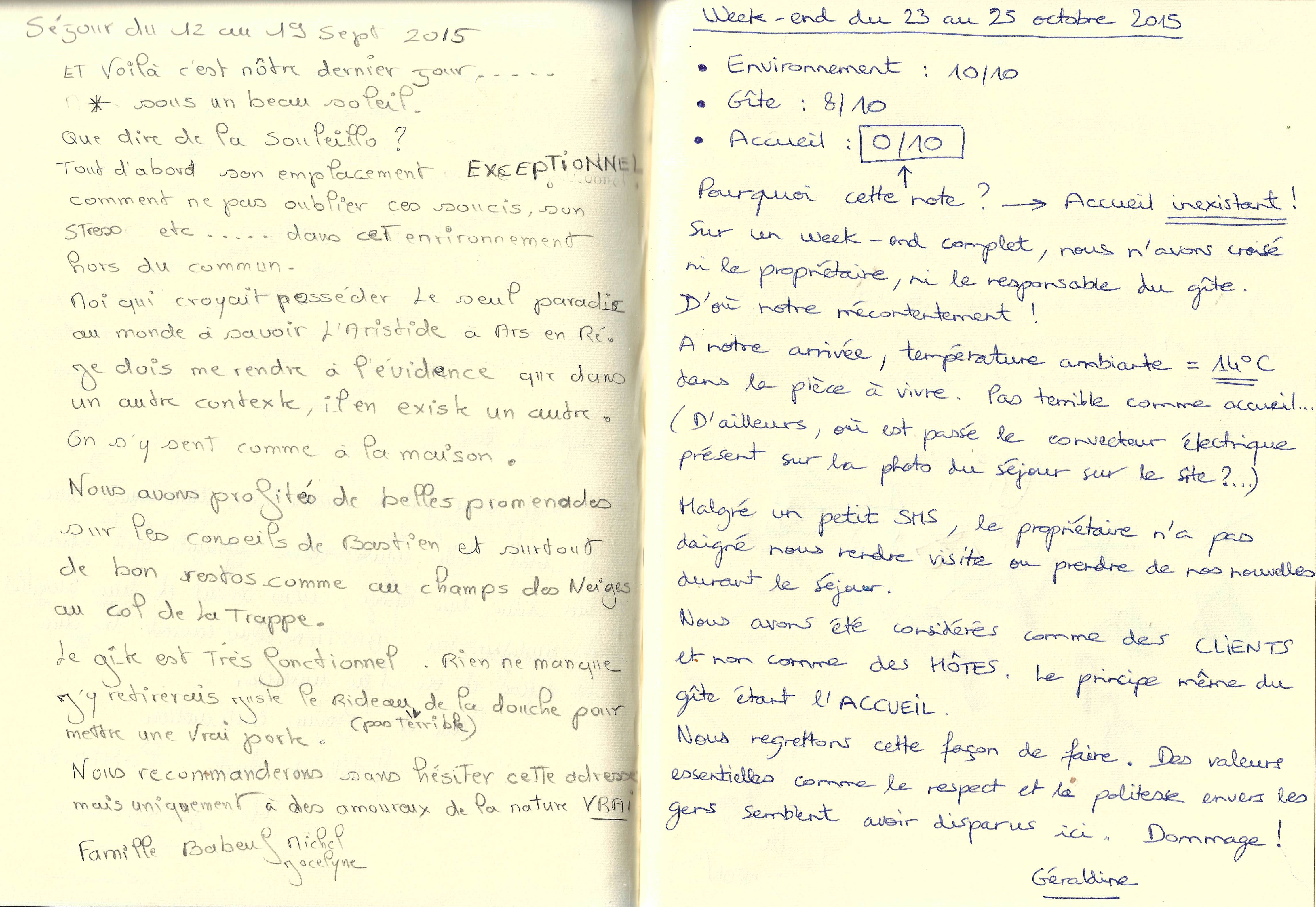 Guestbook image gite ariege