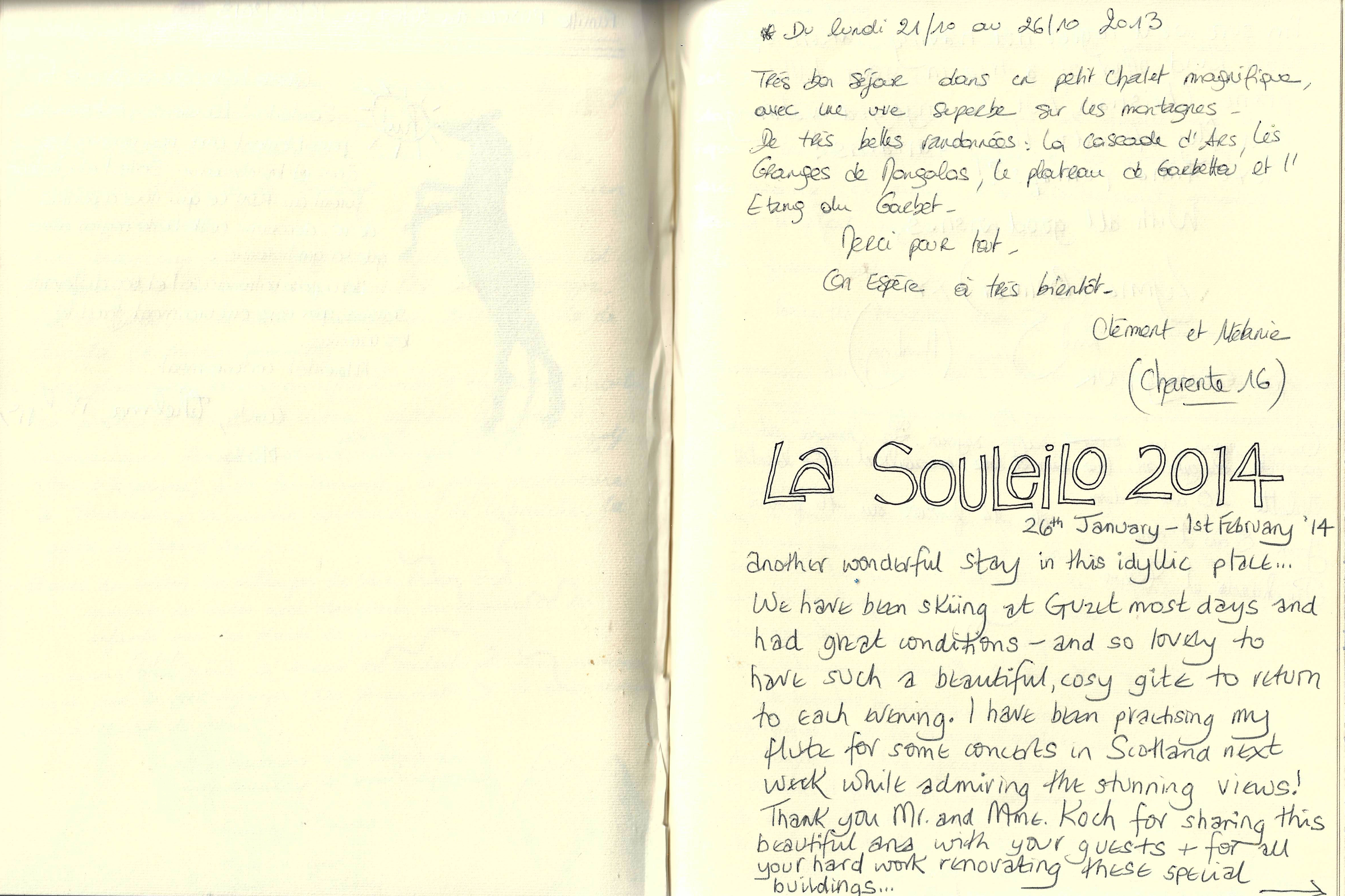 Guestbook image gite ariege