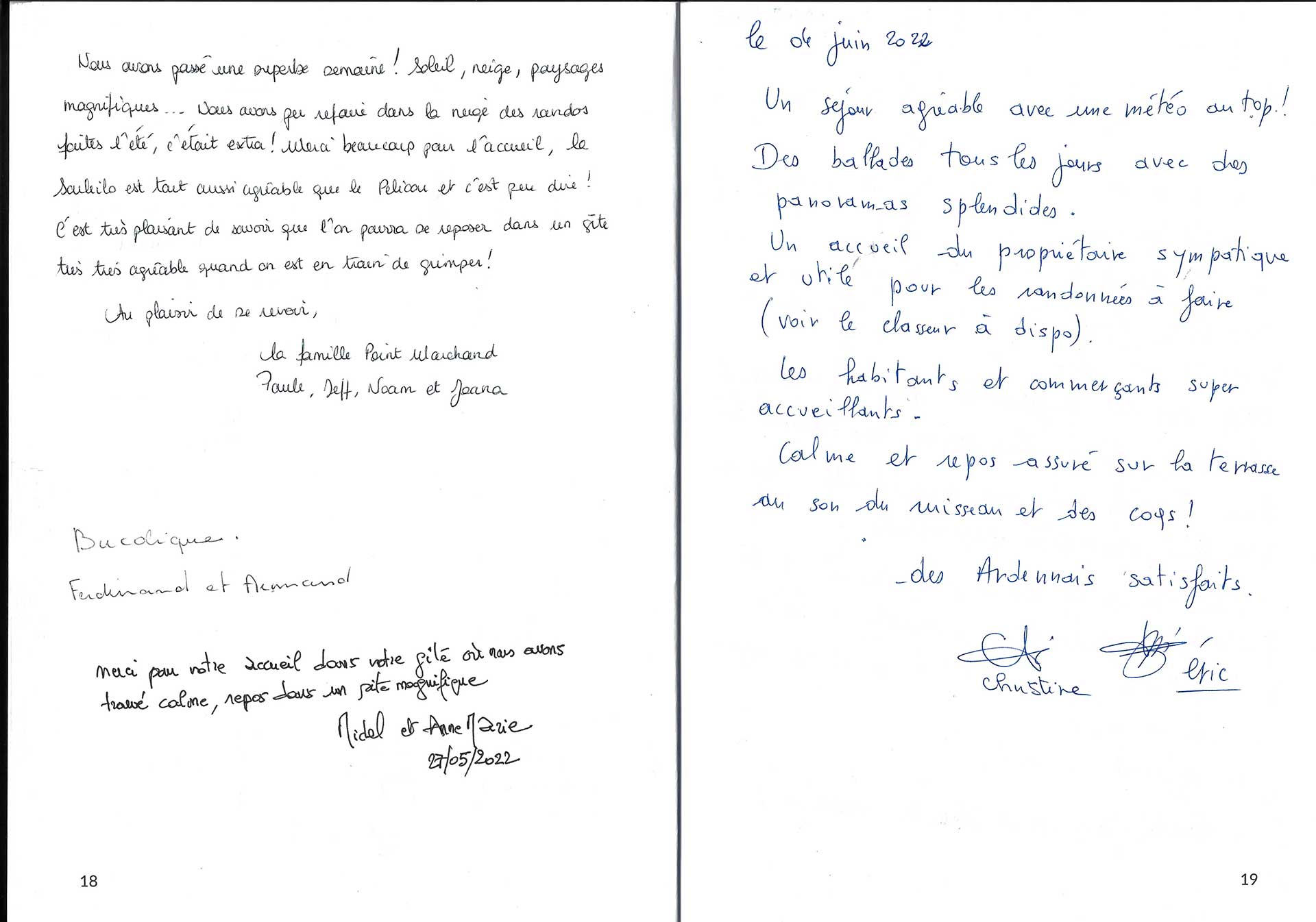 Guestbook image gite ariege