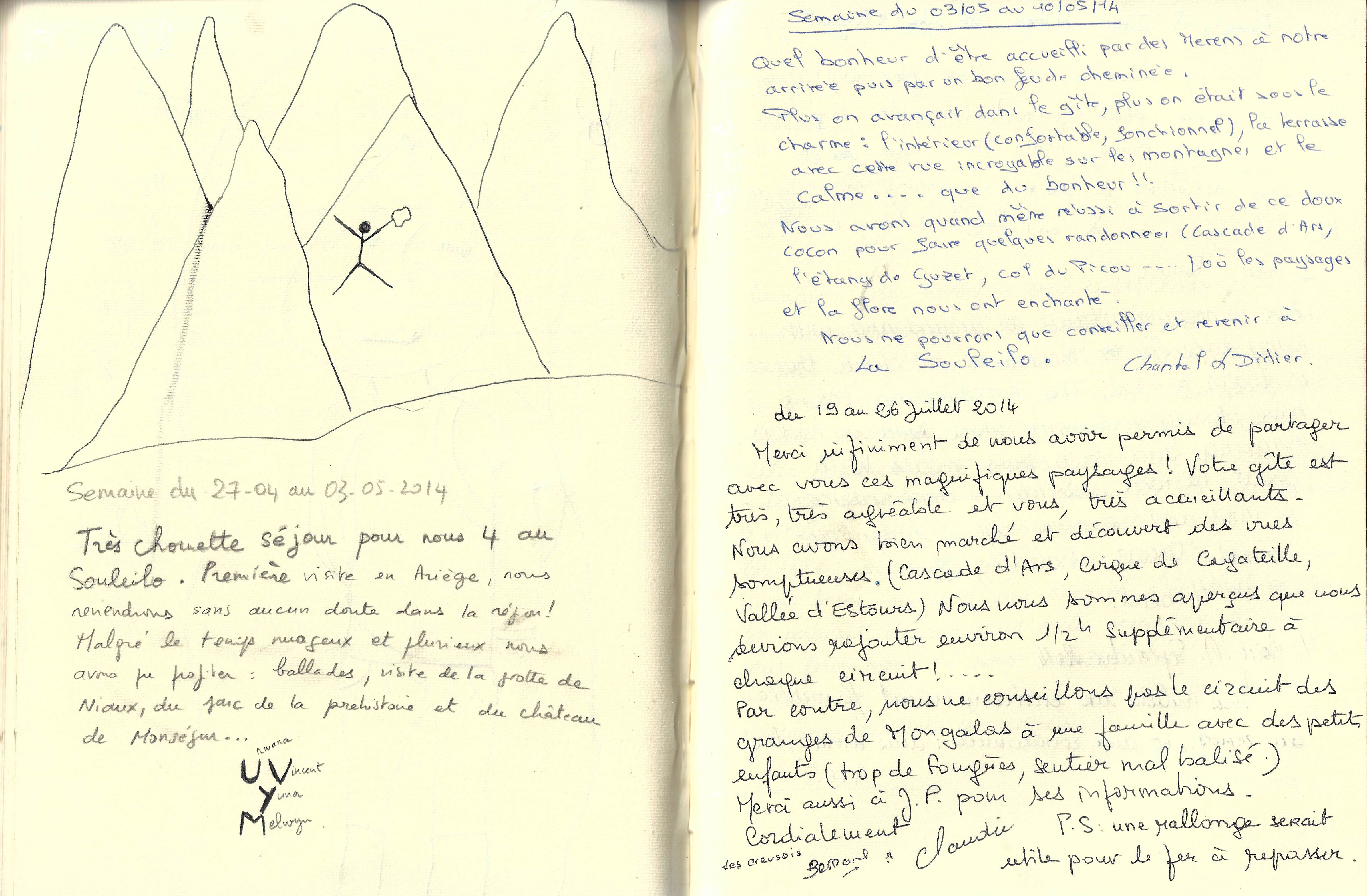 Guestbook image gite ariege