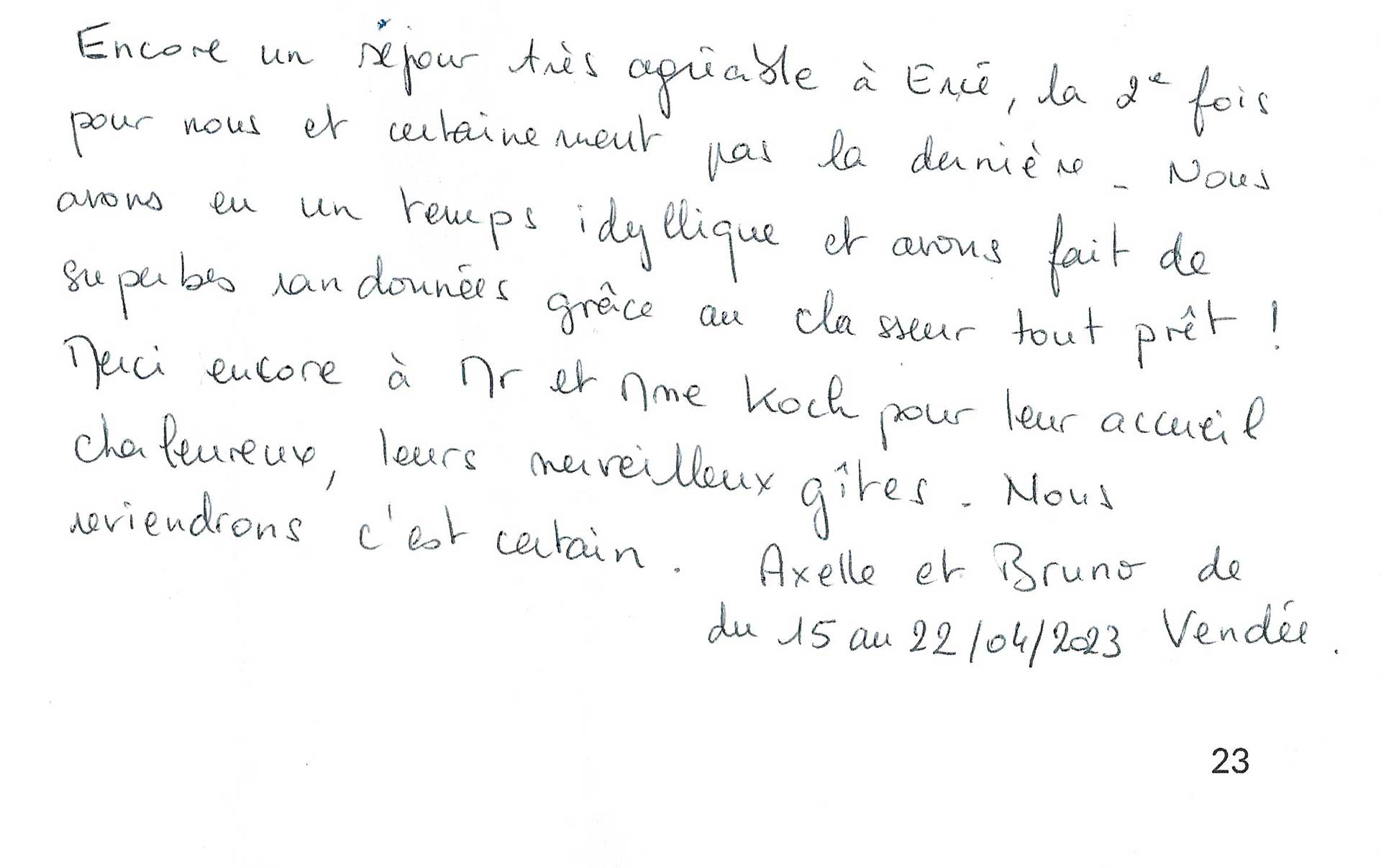 Guestbook image gite ariege